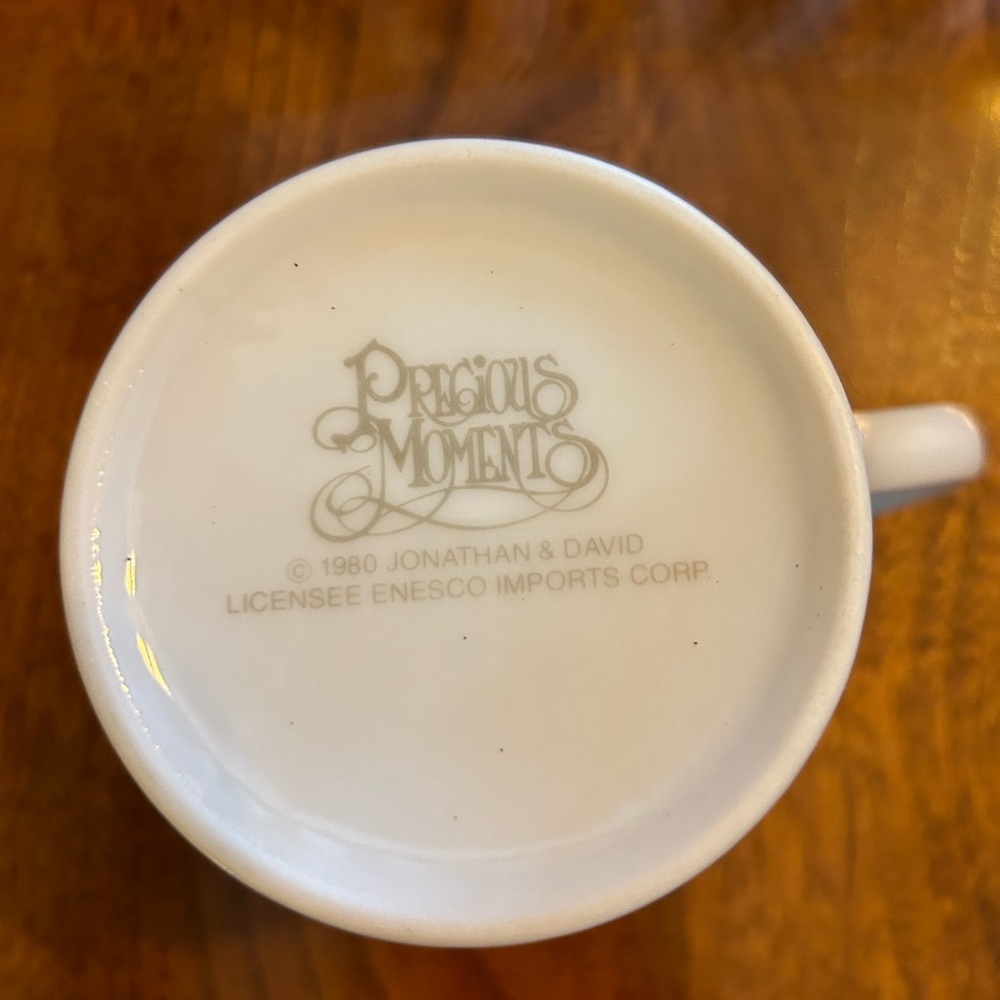Vintage 1980 Precious Moments Jonathan & David Coffee Cup - Picture 3 of 6